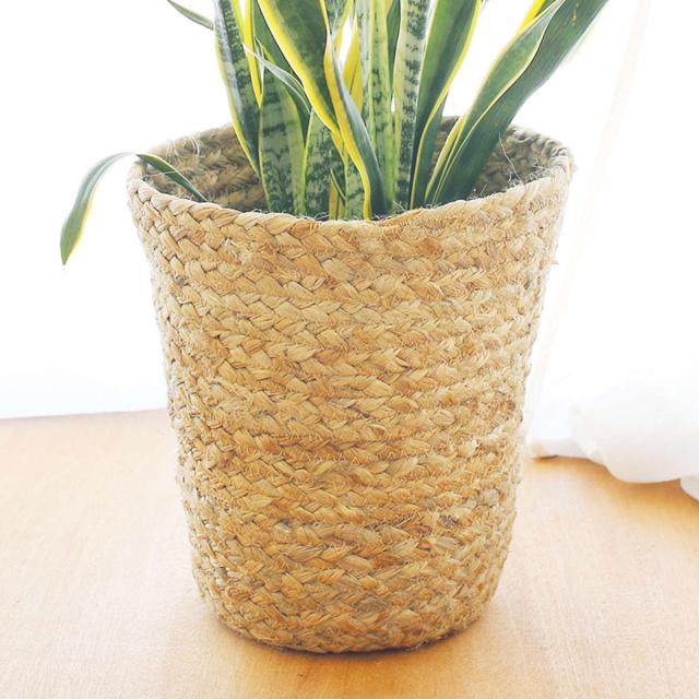 プランターカバー ジュートバスケット L ナチュラル 直径25cm