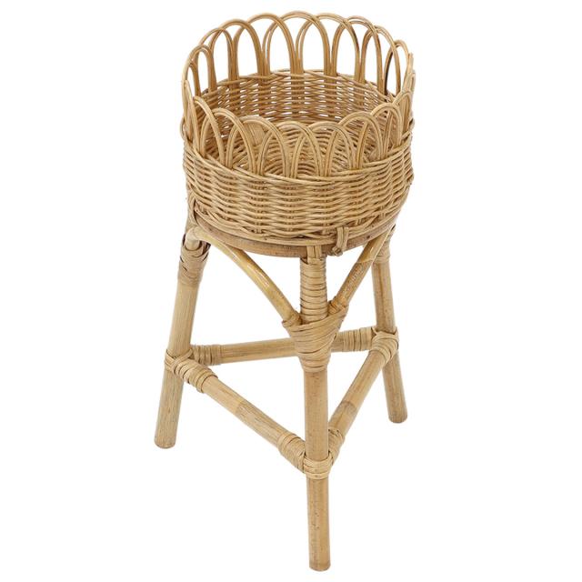 プランタースタンド ラタン 高さ46cm 天然素材 （ 籐 プランター