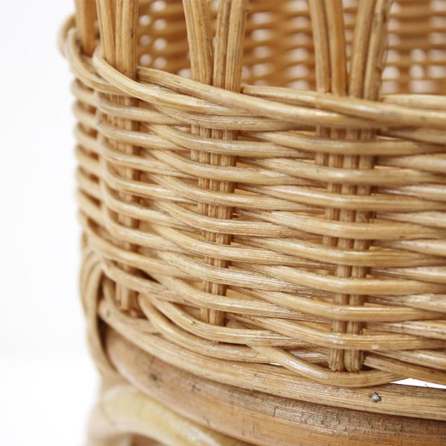 プランタースタンド ラタン 高さ46cm 天然素材 （ 籐 プランター