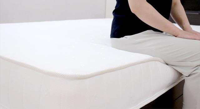 マットレス セミダブル ポケット＆ボンネルコイル 圧縮梱包 （ ボンネルコイル ポケットコイル 両面 寝具 マット 厚さ17cm 型崩れしにくい 両面同構造 リバーシブル 通気性 ホワイト 清潔 ）