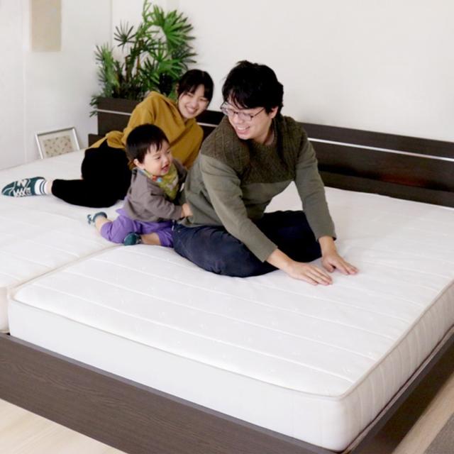 マットレス セミダブル ポケット＆ボンネルコイル 圧縮梱包 （ ボンネルコイル ポケットコイル 両面 寝具 マット 厚さ17cm 型崩れしにくい 両面同構造 リバーシブル 通気性 ホワイト 清潔 ）