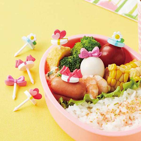 ピック プレゼントピック ピンチョス 8本入り キャラ弁 お弁当 保育園 幼稚園 プレゼント ラッピング ハート リボン お弁当グッズ 弁の通販はau Pay マーケット リビングート