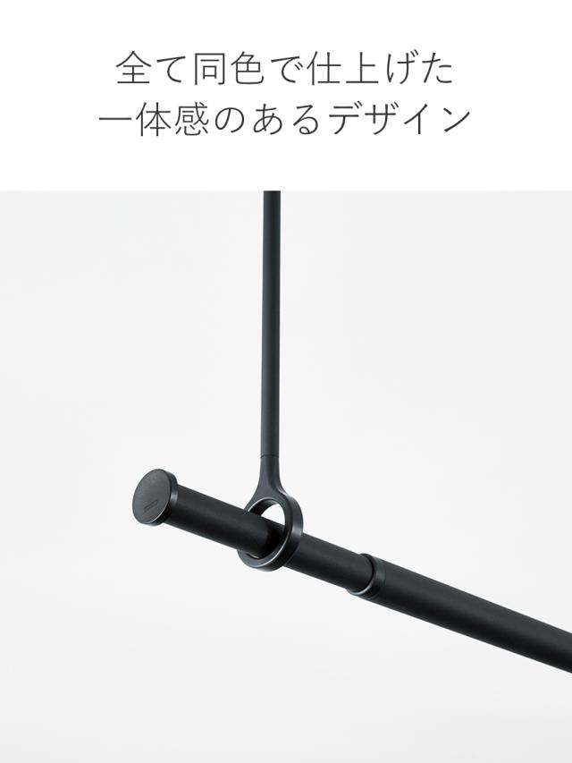 室内物干し ランドリーバー TOSO LB1セット Sサイズ 高さ45cm （ 室内物干しセット 物干し竿 吊り下げ物干し 吊り下げ 物干し ポール 竿 室内干し 天井 吊り下げ金具 竿セット コンパクト 収納 壁収納 シンプル ）_10