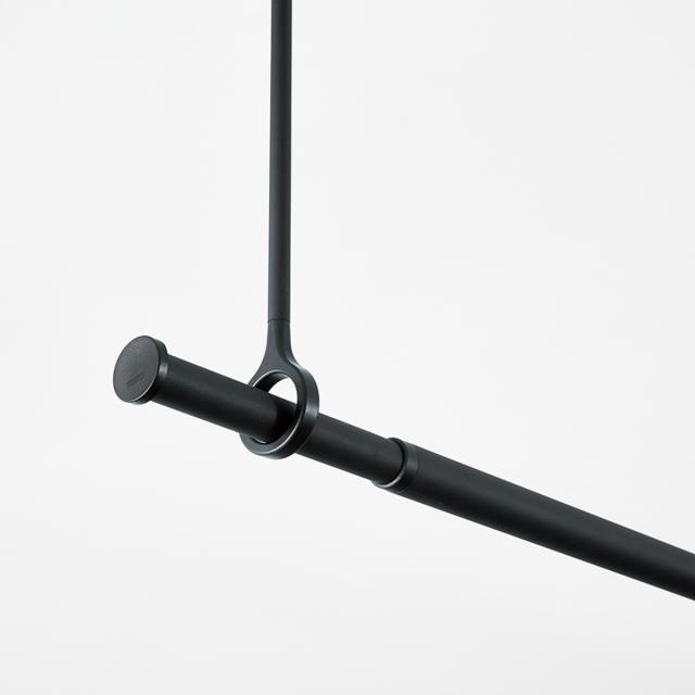 室内物干し ランドリーバー 高さ45cm 吊りポール同色2個セット TOSO LB1 本体バー別売り （ 室内干し 天井ポール 吊り下げ金具 2個 2本 45cm 物干し 吊り下げ 部屋干し 金具のみ コンパクト 収納 壁収納 インテリア オシャレ ）_10