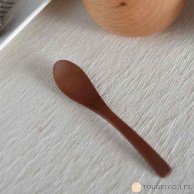 スプーン 10.5cm Obi デミタススプーン 木製 （ カトラリー コーヒースプーン 木製スプーン 木製カトラリー 木 木目 天然木 コーヒー 紅茶 ティータイム 軽い ウレタン塗装 自宅 おしゃれ ）