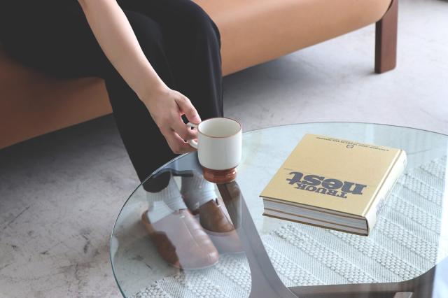 ローテーブル 円形 直径80cm アモール ガラス天板 （ テーブル 机