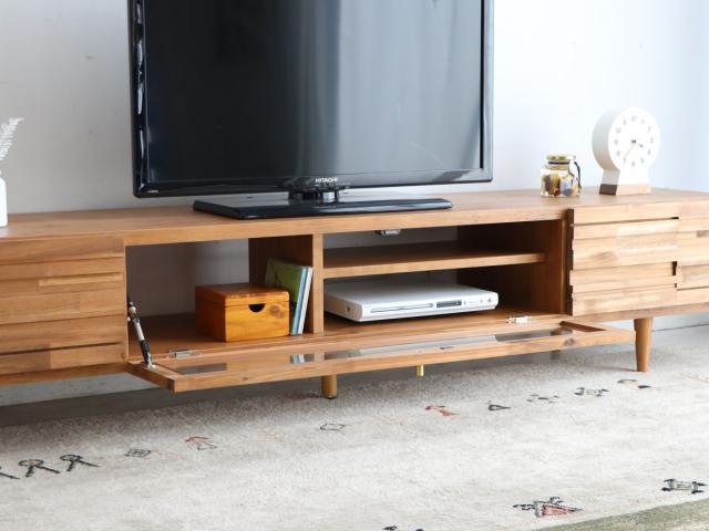 テレビボード　アカシア　天然木　ローボード 160cm幅のアカシア無垢を使用したおしゃれな日本製テレビボード