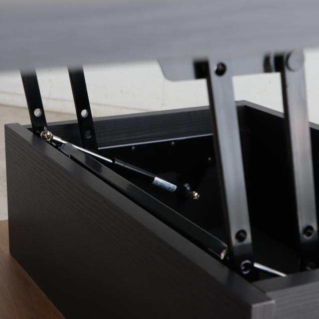 FEEL 昇降式テーブル 幅90cm ブラック ローテーブル 昇降式テーブル 幅90cm リフトアップテーブル FEEL