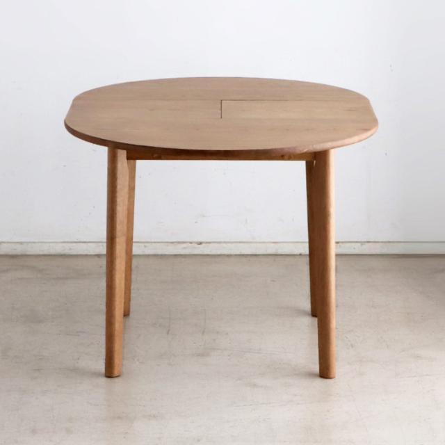 ダイニングテーブル 伸長式 幅90cm 幅120cm型 アルグ （ テーブル 食卓テーブル 丸 2人用 4人用 机 形 伸縮テーブル コンパクト 天然木 天板 伸長 エクステンションテーブル ダイニング 食卓 おしゃれ 省スペース ）_19