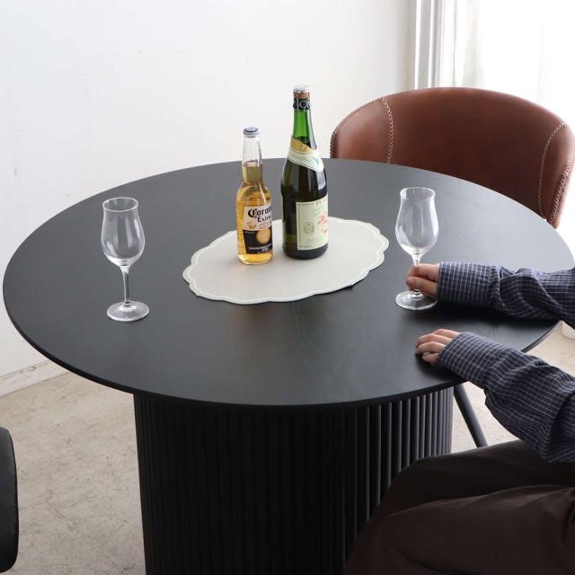 円形テーブル 幅100cm ロペス ダイニングテーブル （ テーブル 食卓テーブル 丸 机 木製 天然木 ダイニング 食卓 2〜4型 1本脚 リビングテーブル 木製テーブル ウッドテーブル 丸テーブル ）_8