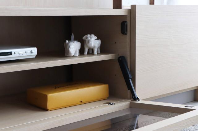 テレビボード 幅179.6cm 壁面収納 シルト フォースター （ TV台 フラップ扉 スライドレール リモコン操作可能 日本製 リビングボード コード収納 引き出し 大型テレビ対応 飾り棚 低ホルムアルデヒド F☆☆☆☆ ）_7