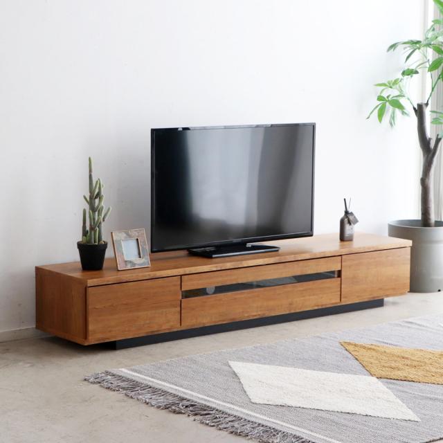 テレビ台 ローボード 幅179.4cm 日本製 完成品 木目調 （ TV台 AVボード 棚 ラック フルスライドレール リビングボード 収納 家具 フラップ扉 引き出し ）