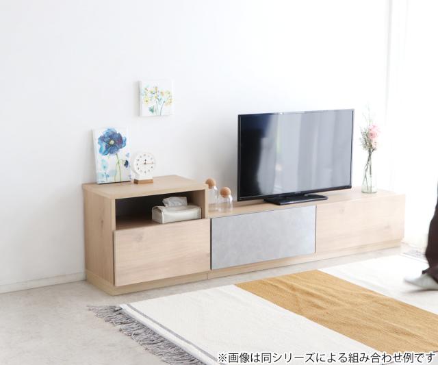 マルチキャビネット 幅59cm 完成品 日本製 サイドテーブル （ 収納ラック キャビネット 棚 ラック フルスライドレール 木目調 コンクリート調 おしゃれ ナイトテーブル 収納 家具 引き出し ツートーン 組み合わせ ）