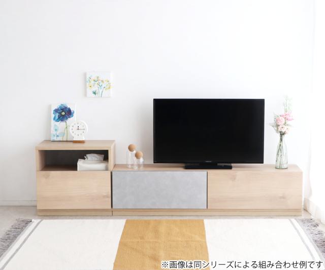 マルチキャビネット 幅59cm 完成品 日本製 サイドテーブル （ 収納ラック キャビネット 棚 ラック フルスライドレール 木目調 コンクリート調 おしゃれ ナイトテーブル 収納 家具 引き出し ツートーン 組み合わせ ）