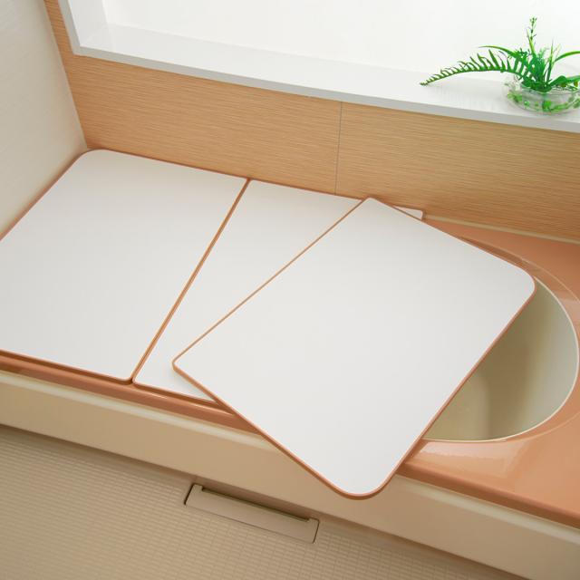 風呂ふた オーダー オーダーメイド ECOウォーム neo ふろふた 71〜75 x 151〜160cm 3枚割 （ 風呂蓋 風呂フタ 冷めにくい 保温風呂ふた 組み合わせ 日本製 風呂 ふた フタ 蓋 サイズオーダー 3枚組 抗菌 防カビ ブラウン シルバー ）