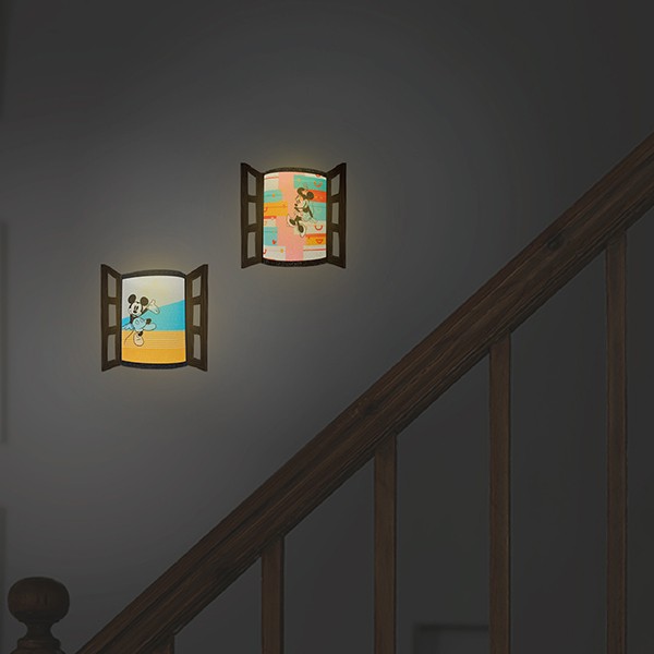ウォールステッカー ウォールランプステッカー ミッキーマウス Indoors Light ディズニー キャラクター 照明 ウォールライト 間接照明の通販はau Pay マーケット リビングート