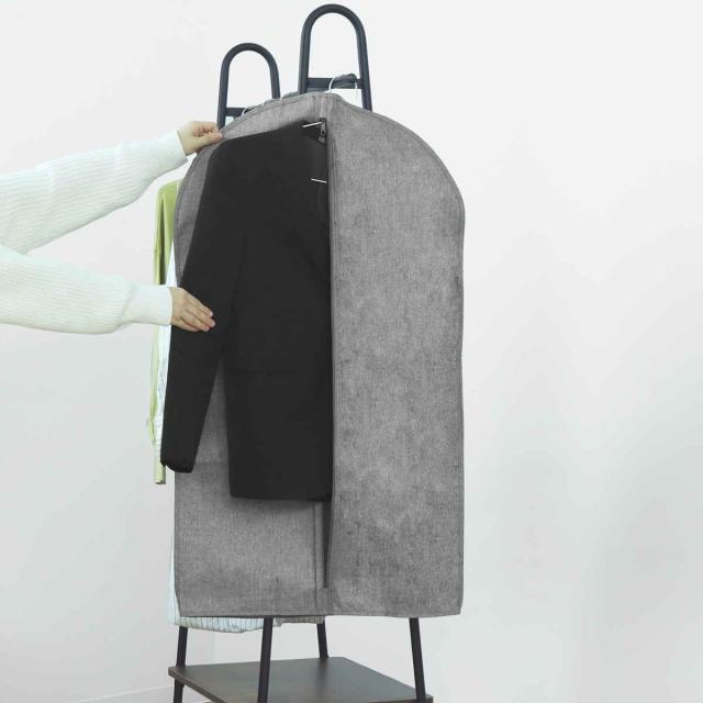 衣類カバー ポケット付き クローゼット 幅58×高さ100cm （ 洋服カバー ロング スーツカバー ジャケット 収納 衣類 カバー ホコリよけ 衣類保管 ワンピース ネクタイ ベルト アクセサリー 小物収納 衣類収納 吊り下げ収納 ） その他押入れ収納