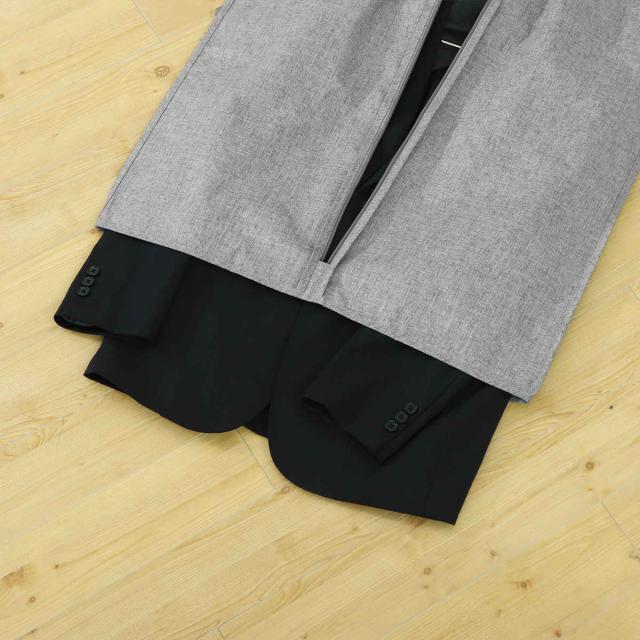 衣類カバー ポケット付き クローゼット 幅58×高さ100cm （ 洋服カバー ロング スーツカバー ジャケット 収納 衣類 カバー ホコリよけ 衣類保管 ワンピース ネクタイ ベルト アクセサリー 小物収納 衣類収納 吊り下げ収納 ） その他押入れ収納