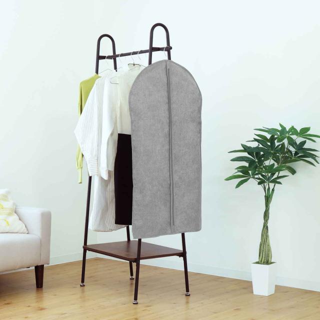 衣類カバー ポケット付き クローゼット 幅58×高さ100cm （ 洋服カバー ロング スーツカバー ジャケット 収納 衣類 カバー ホコリよけ 衣類保管 ワンピース ネクタイ ベルト アクセサリー 小物収納 衣類収納 吊り下げ収納 ） その他押入れ収納
