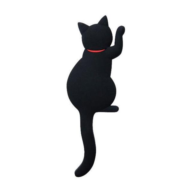 猫　ブックラック　マガジンラック　ブラックキャッツ　黒ネコ　　レトロ　ねこ マグネットフック Cat tail フック マグネットタイプ （ ネコ 猫 ねこ