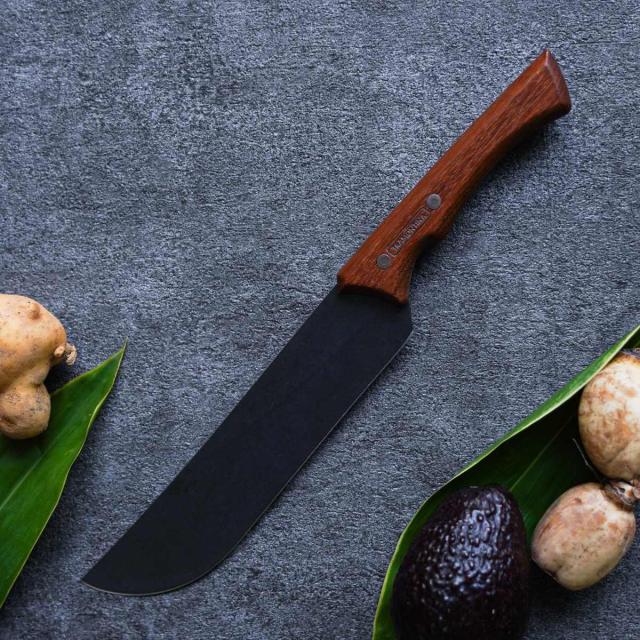 牛刀 19.3cm シュラスコブラック トラモンティーナ （ TRAMONTINA シェフナイフ 料理包丁 万能包丁 キッチンナイフ 文化包丁 ステンレス包丁 肉 野菜 魚 木柄 天然木 ブラック よく切れる ステンレス おすすめ 下ごしらえ用品 ）の通販は 5,280円