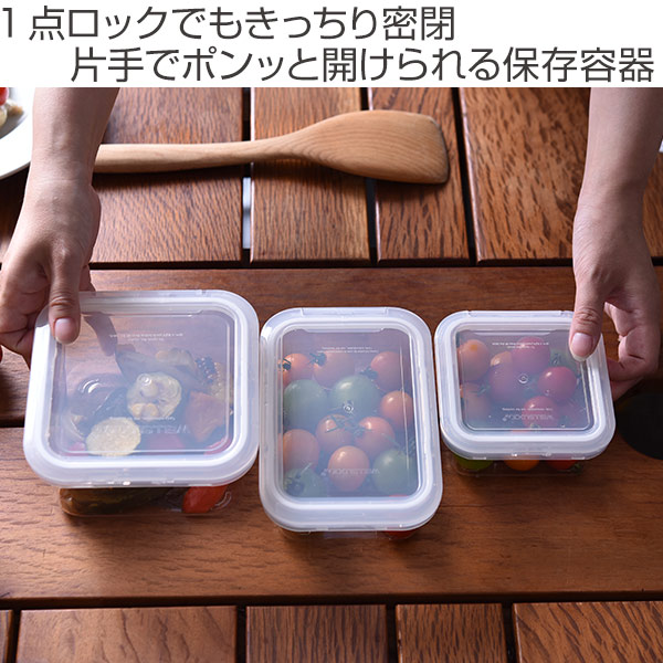保存容器 片手でpon 830ml スクエア 密閉 食洗機対応 電子レンジ対応 冷凍庫対応 正方形 角型 冷凍保存 電子 1点ロック プラスチックの通販はau Pay マーケット リビングート