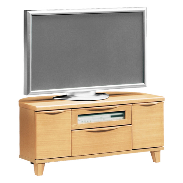 テレビ台 コーナー型 ローボード 北欧風 引出し付 突板仕上げ 幅105cm （ 開梱設置 テレビボード TV台 TVラック TVボード テレビラック 完成品 コーナーテレビ台 AVラック AV収納 リビング収納 ブラウン ナチュラル おしゃれ ）_5