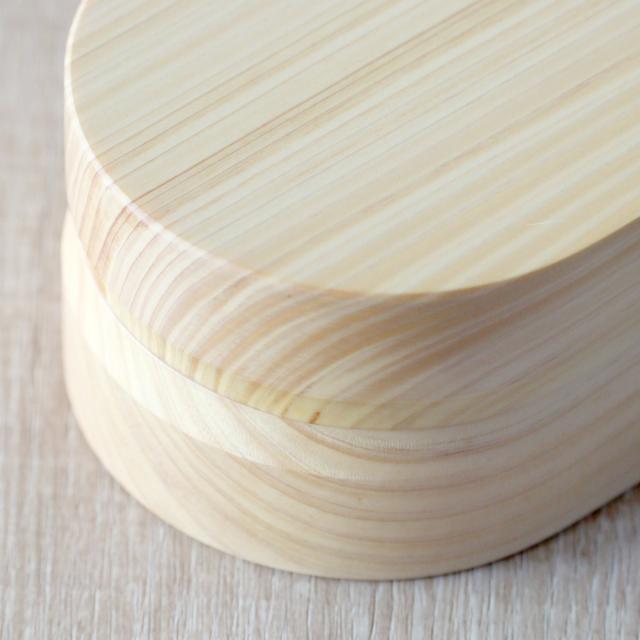 くり抜き弁当箱 1段 480ml 紀州桧弁当箱 type 2 ナチュラル （ 弁当 食洗機対応 天然木 紀州桧 一段 おしゃれ 仕切り付き 日本製 食洗機OK お弁当 木 木製 くりぬき ランチボックス シンプル 和風 お弁当箱 弁当箱 ）_10
