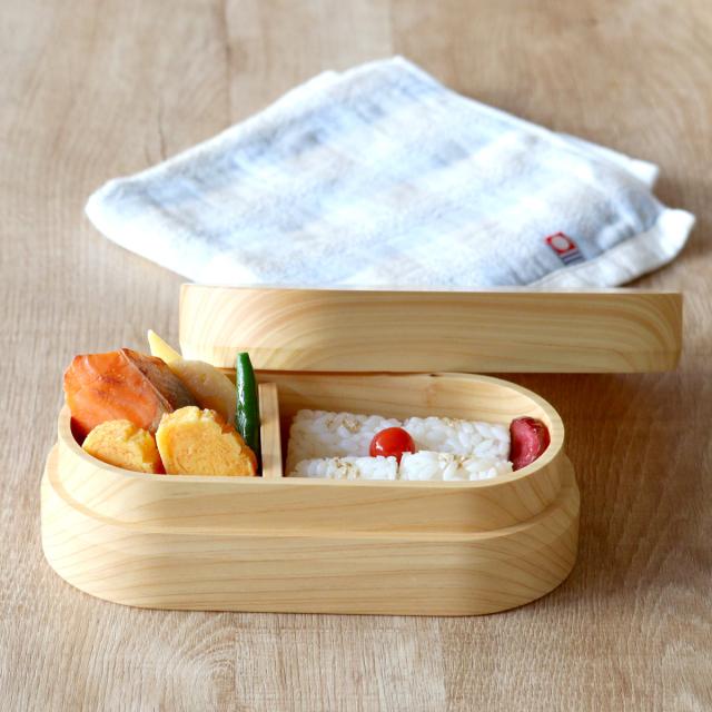 くり抜き弁当箱 1段 480ml 紀州桧弁当箱 type 2 ナチュラル （ 弁当 食洗機対応 天然木 紀州桧 一段 おしゃれ 仕切り付き 日本製 食洗機OK お弁当 木 木製 くりぬき ランチボックス シンプル 和風 お弁当箱 弁当箱 ）_8