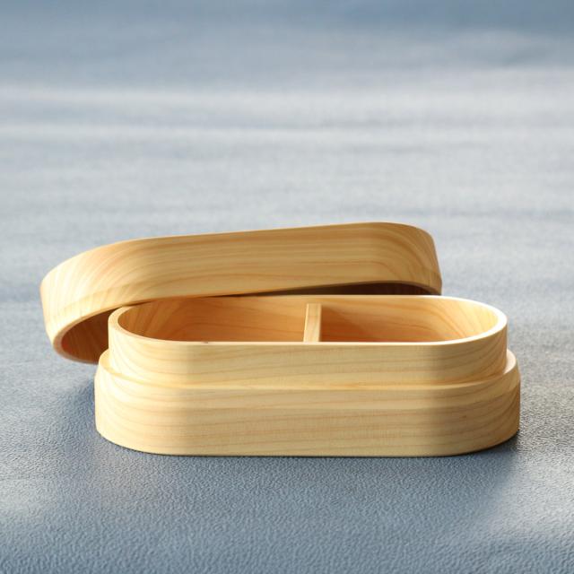 くり抜き弁当箱 1段 480ml 紀州桧弁当箱 type 2 ナチュラル （ 弁当 食洗機対応 天然木 紀州桧 一段 おしゃれ 仕切り付き 日本製 食洗機OK お弁当 木 木製 くりぬき ランチボックス シンプル 和風 お弁当箱 弁当箱 ）_9