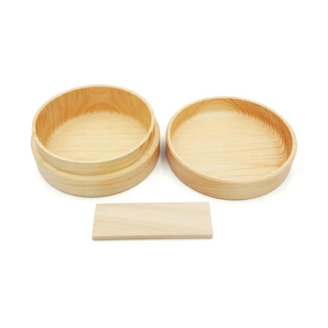 くり抜き弁当箱 1段 550ml 紀州桧弁当箱 type MG ナチュラル （ 弁当 食洗機対応 天然木 紀州桧 一段 おしゃれ 仕切り付き 日本製 食洗機OK お弁当 木 木製 くりぬき ランチボックス シンプル 和風 お弁当箱 弁当箱 ）_5