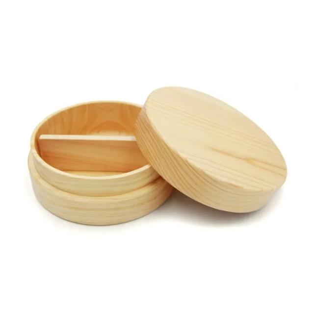 くり抜き弁当箱 1段 550ml 紀州桧弁当箱 type MG ナチュラル （ 弁当 食洗機対応 天然木 紀州桧 一段 おしゃれ 仕切り付き 日本製 食洗機OK お弁当 木 木製 くりぬき ランチボックス シンプル 和風 お弁当箱 弁当箱 ）_6