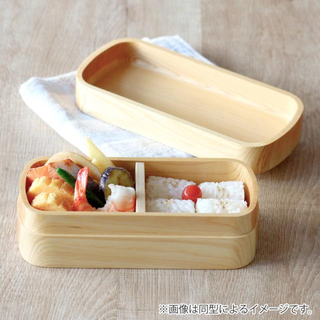 くり抜き弁当箱 1段 550ml 紀州桧弁当箱 type MG ナチュラル （ 弁当 食洗機対応 天然木 紀州桧 一段 おしゃれ 仕切り付き 日本製 食洗機OK お弁当 木 木製 くりぬき ランチボックス シンプル 和風 お弁当箱 弁当箱 ）_7