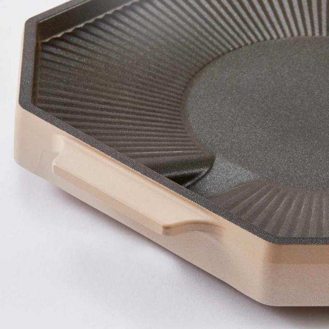 焼肉グリル パレットグリルパン 28cm ドクターハウス 八角形 （ Dr.HOWS ガス火対応 グリル グリルパン ノンスティック加工 軽い 韓国 28センチ カバー付き 軽量 薄型 おしゃれ アルミ製 韓国インテリア 焼肉 韓国料理 ）_14