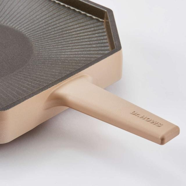 焼肉グリル パレットグリルパン 28cm ドクターハウス 八角形 （ Dr.HOWS ガス火対応 グリル グリルパン ノンスティック加工 軽い 韓国 28センチ カバー付き 軽量 薄型 おしゃれ アルミ製 韓国インテリア 焼肉 韓国料理 ）_15