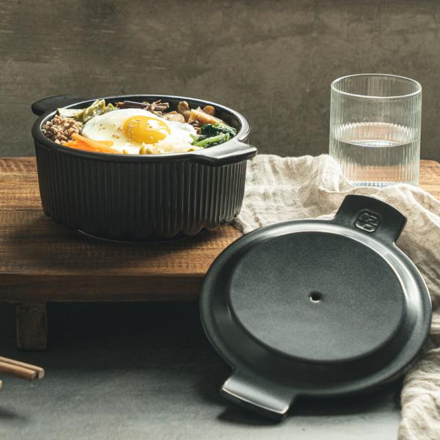 韓国風土鍋 20cm ガス火専用 OREUM 電子レンジ対応 オーブン対応 食洗機対応 6号 ドクターハウス （ Dr.HOWS オルム 土鍋 ミニ おしゃれ 直火対応 高密度ペタライト IH土鍋 一人用 二人用 直火土鍋 両手鍋 卓上鍋 土鍋ご飯 皿 ）_12