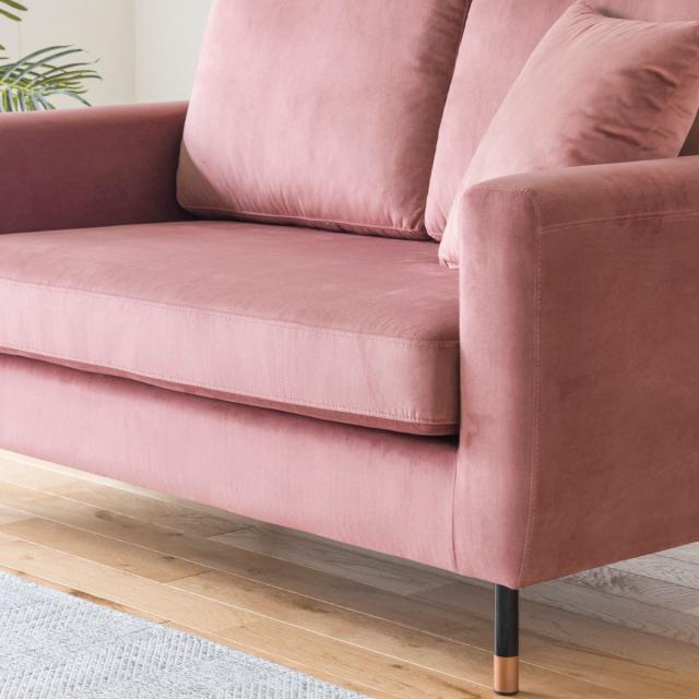 ピンクベロア ソファ 2人掛け LOWYA 今週発送のみ】ピンクベロア