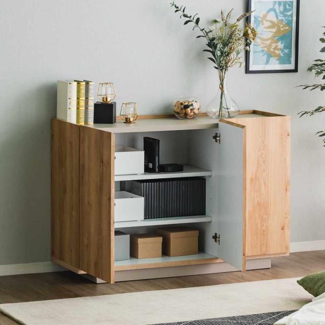 M 新品 北欧 キャビネット リビングボード 収納 本棚 キャビネット 幅120cm 北欧モダン 可動棚 日本製 完成品 （ 棚 ラック