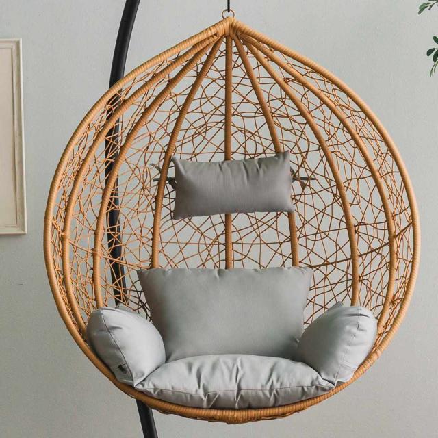 ハンギングチェア 1人用 ラタン調 マーレ （ エッグチェア 吊り下げ式