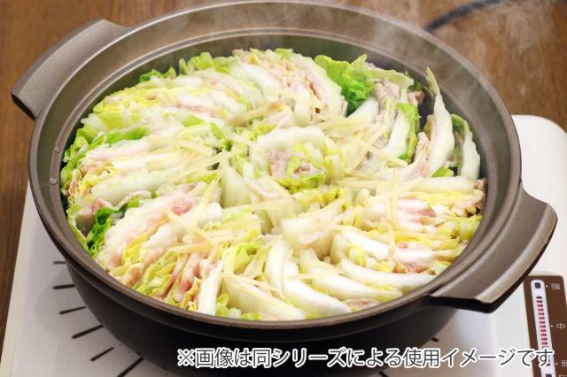卓上鍋 9号 IH対応 IH味彩鍋 （ ガス火対応 ih対応 IH ガス 両手鍋 鍋 なべ 日本製 ガラス蓋付き 4〜5人用 アルミ製 卓上なべ 直火対応 軽量 レシピブック付き ガラス蓋 フタ付き お手入れ簡単 フッ素コーティング ）_4