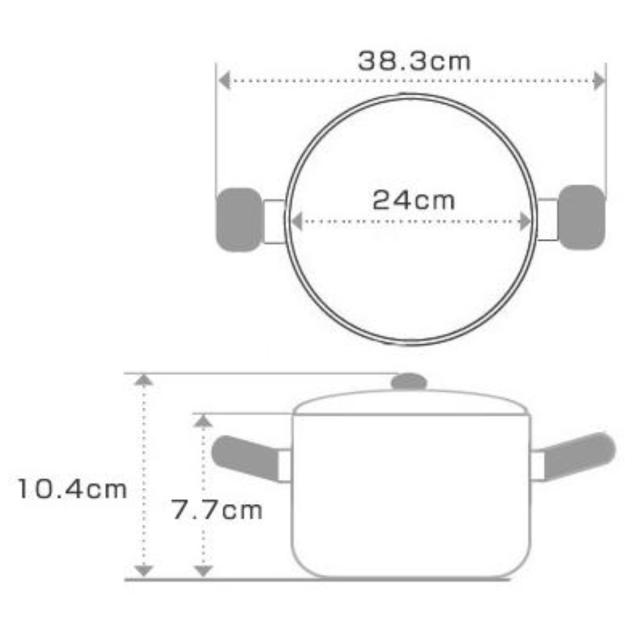両手鍋 24cm サンク・クーシュ 24cm UMIC ユミック IH対応 キャセロール （ ガス火対応 浅型両手鍋 調理器具 24センチ 両手なべ なべ 鍋 蓋付き フタ付き IH対応両手鍋 オール熱源対応 ）_1