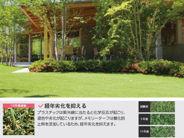 人工芝 メモリーターフ AIR 1m×10m 芝丈28mm 1ロール （ 人工芝生 人工 芝 庭 リアル ベランダ ガーデン 防炎 高耐久 紫外線耐久 人工芝生マット 芝生 テラス 玄関 園芸 バルコニー 施設 家庭用 カット 設置 簡単 ）_10