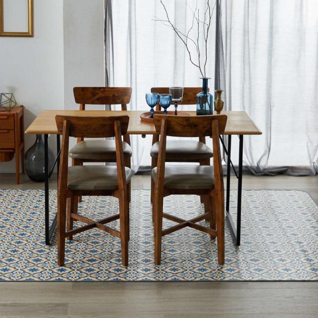 クッションフロア ダイニングラグ 100×180cm 大理石 タイル （ ラグ マット ラグマット カーペット フロアシート クッションフロアラグ クッションマット クッションラグ ダイニング 模様替え ）_11