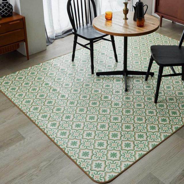 クッションフロア ダイニングラグ 100×180cm 大理石 タイル （ ラグ マット ラグマット カーペット フロアシート クッションフロアラグ クッションマット クッションラグ ダイニング 模様替え ）_12