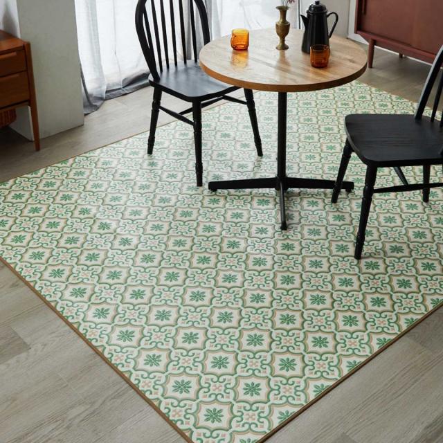 クッションフロア ダイニングラグ 100×180cm 大理石 タイル （ ラグ マット ラグマット カーペット フロアシート クッションフロアラグ クッションマット クッションラグ ダイニング 模様替え ）_17
