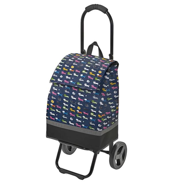 ショッピングカート ネコ柄 折りたたみ 軽い 買い物中 （ キャリー