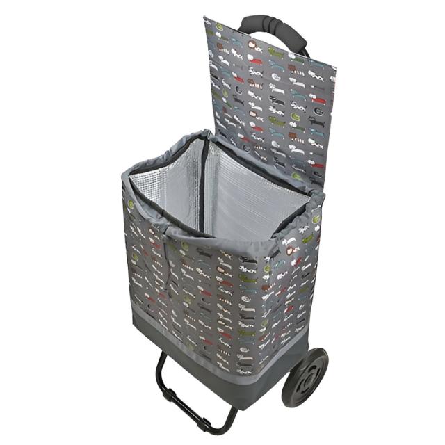 ショッピングカート ネコ柄 折りたたみ 軽い 買い物中 （ キャリー