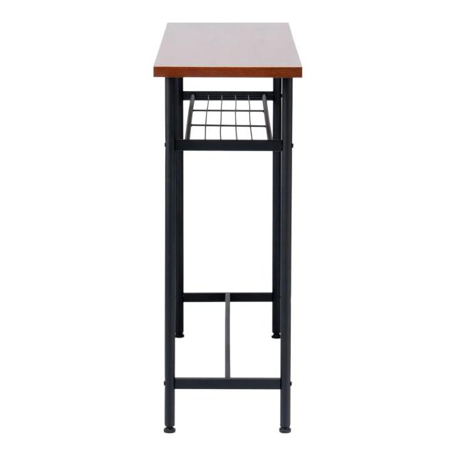 カウンターテーブル 幅100cm 奥行35cm ラック スチール脚 タム （ キッチン ハイテーブル バーテーブル テーブル カウンター 作業 台 簡易デスク 収納 棚 木目調 ウォールナット ダイニング カフェ風 おしゃれ ヴィンテージ調 ）_17