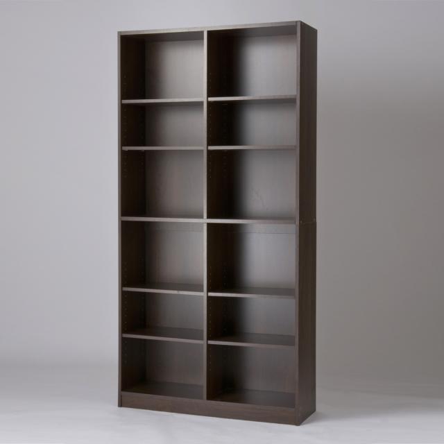本棚 2列6段 大量収納ラック 幅90cm （ ラック 収納 シェルフ 収納棚 大容量 A4対応 壁面収納 リビング収納 コミック 木目調 ブラウン ホワイト ナチュラル ）_12