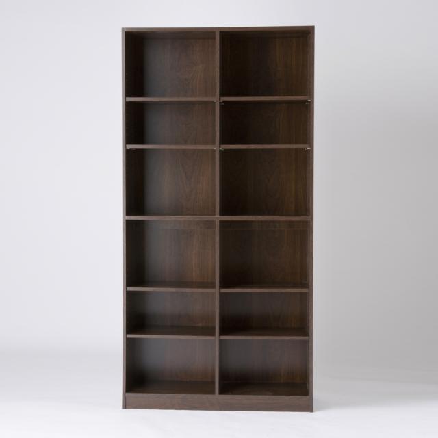 本棚 2列6段 大量収納ラック 幅90cm （ ラック 収納 シェルフ 収納棚 大容量 A4対応 壁面収納 リビング収納 コミック 木目調 ブラウン ホワイト ナチュラル ）_14